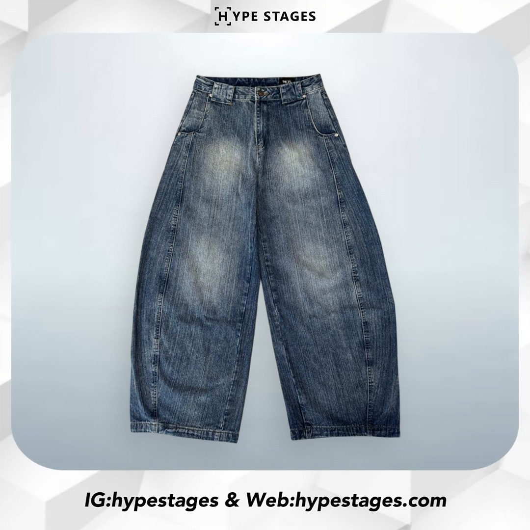 THE 3% STRIPED WIDE FIT JEANS