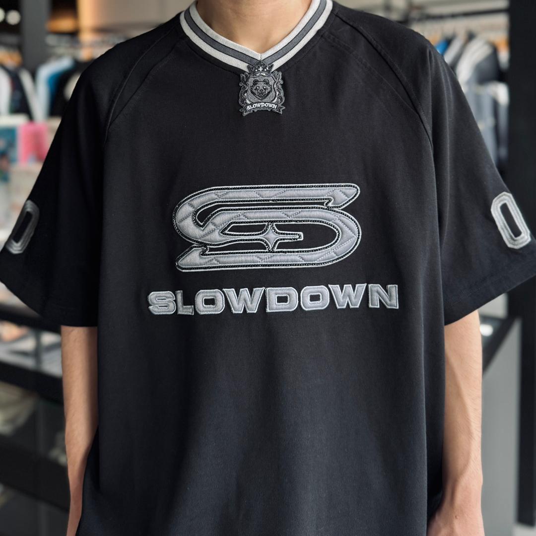 SLOWDOWN QUILTED V-NECK JERSEY - Image 3