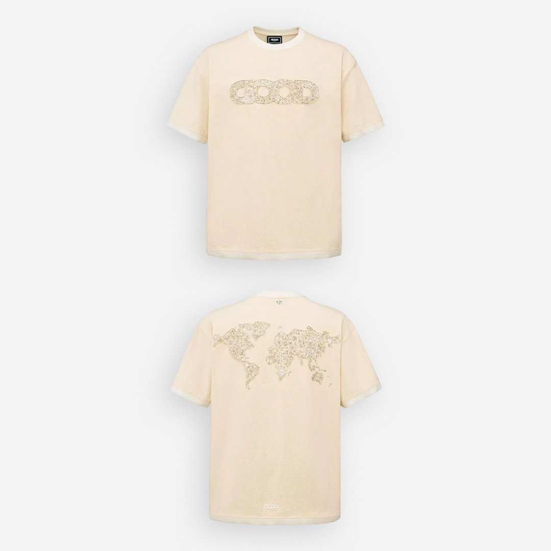GOODBRAND BEADED LOGO KNIT TEE - Image 2