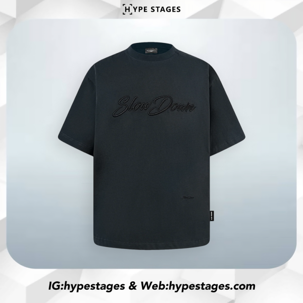 SLOWDOWN 3D EMBROIDERY TEE