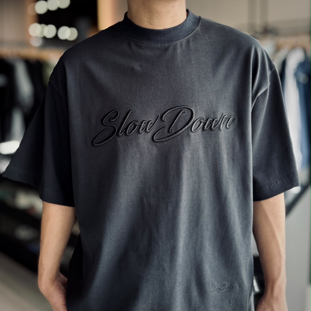 SLOWDOWN 3D EMBROIDERY TEE - Image 3