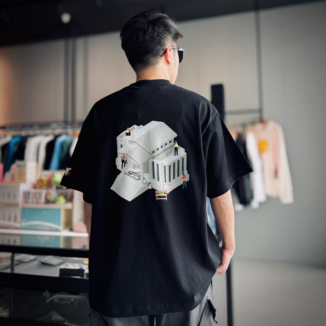 SLOWDOWN PAINTER-INSPIRED 3D PUFF EMBROIDERY TEE - Image 9