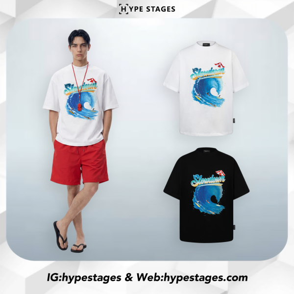 SLOWDOWN SEA SURFING TOWEL EMBROIDERY TEE