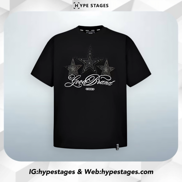 GOODBRAND SILVER STAR RHINESTONE TEE