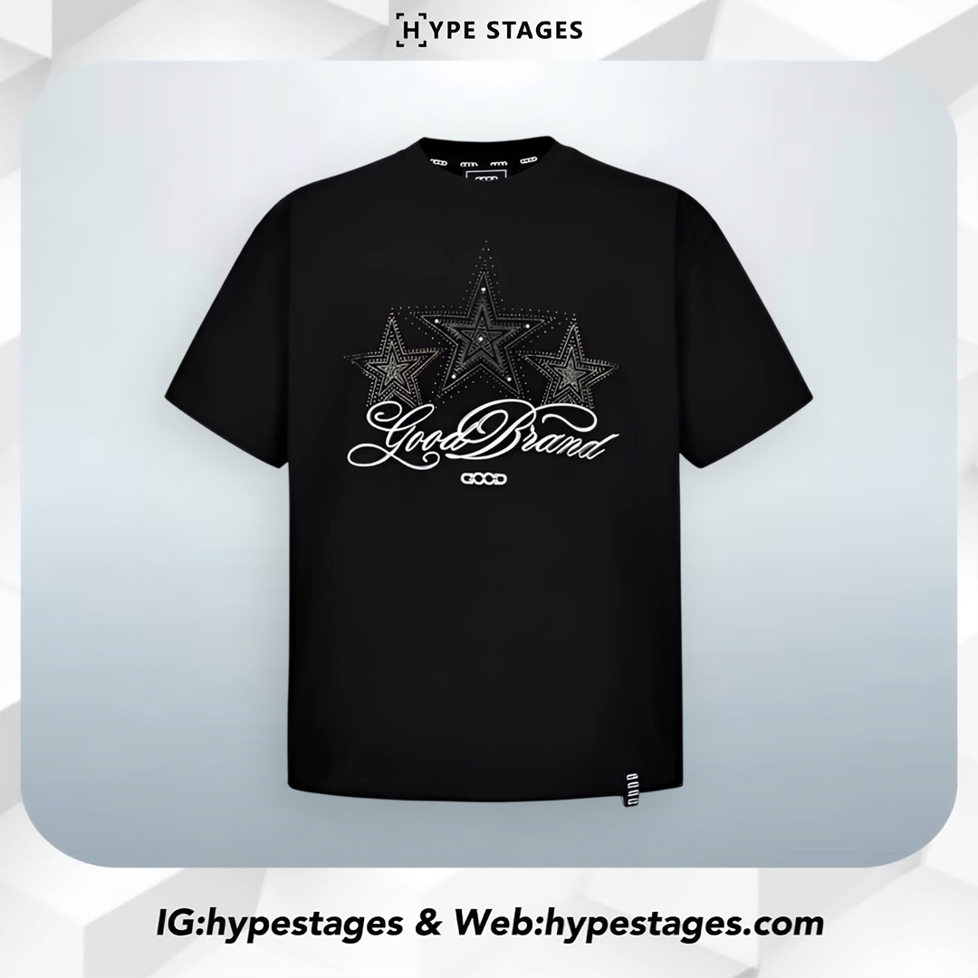 GOODBRAND SILVER STAR RHINESTONE TEE