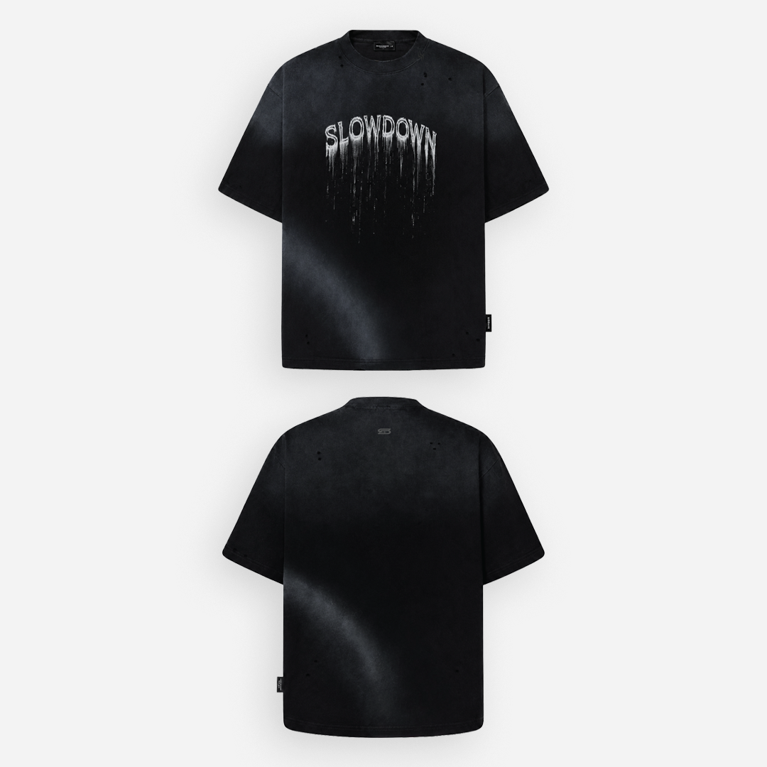 SLOWDOWN ERODED FONT TEE - Image 5
