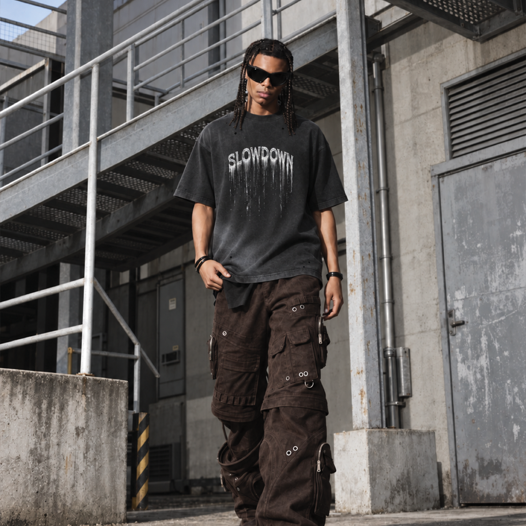 SLOWDOWN ERODED FONT TEE - Image 3
