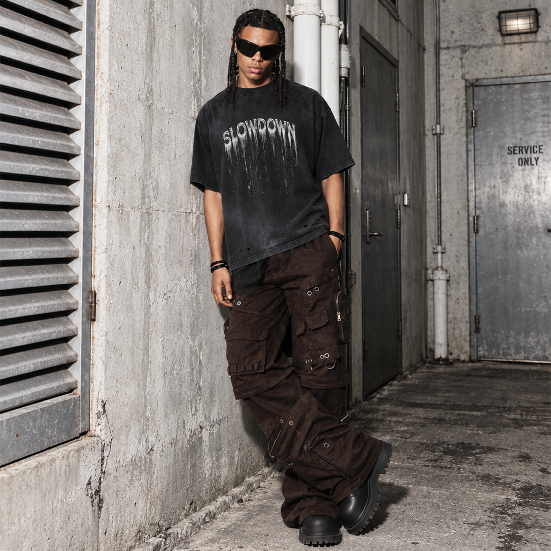 SLOWDOWN ERODED FONT TEE - Image 4