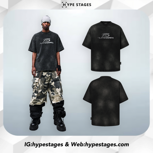 SLOWDOWN HAZE TRACK LOGO TEE